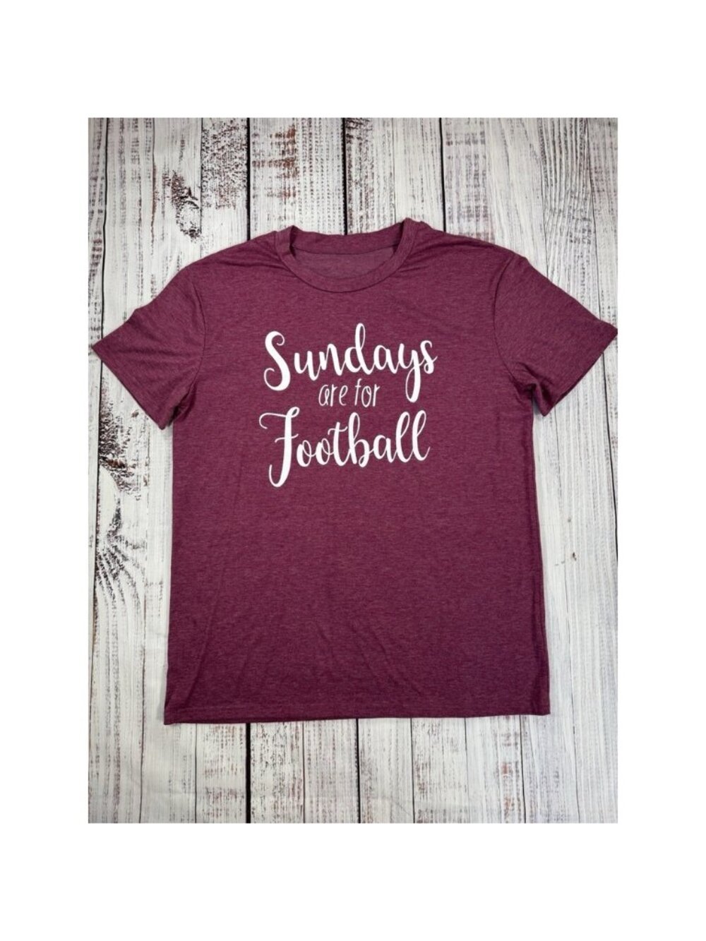Sundays Are For Football T Shirt Funny Sunday Graphic Women's Size Large Red